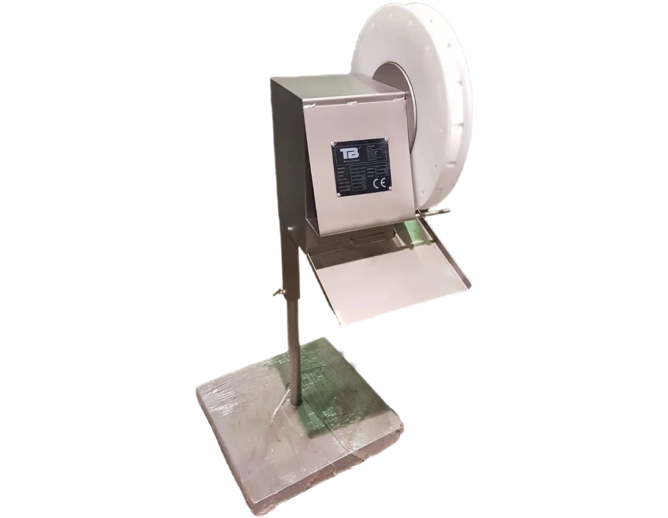 maquina deslizadora de intestino rueda de plastico con soporte de acero inoxidable